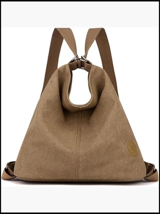 Canvas Backpack Shoulder Bag Casual Daypacks Handbag Large Capacity Top Handle main image 4